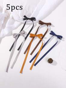 2 件装甜美芭蕾缎带蝴蝶结发夹，适合女孩 - 彩色 - 查看 26