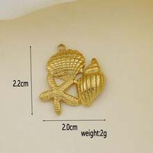 1pc Stainless Steel Fashionable Beach Vacation Pendant, DIY Handmade Bracelet, Earring, Hanging Decor Accessory