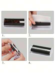 1个手动卷烟器，适用于2.8英寸、3.1英寸和4.3英寸卷烟纸，手持塑料卷烟器，吸烟配件 - 颜色随机，返校用品 - 彩色 - 查看 4