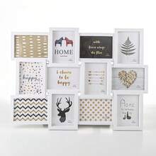 Multi Picture Frame Collage Aperture Photo Frames Holds 12 -15cmx10cm Photos NEW - White - View 1