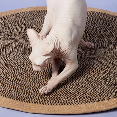 PETSIN 1 件不掉毛绳编织猫抓板，适合猫抓挠和休息，可作为改善氛围的家居宠物礼物