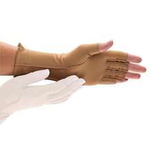 Isotoner Women & Men Arthritis Compression Rheumatoid Pain Relief Gloves For Joint Support With Open/Full Finger Design-905190 - 駱駝只用左手 - 查看 2
