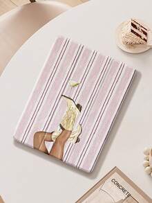 Western Cowboy Striped IPad Case, Compatible With IPad Air 4/5 (10.9 Inch), IPad 7/8/9 (10.2 Inch), Tab S6 (10.4 Inch), Tab A7 Lite (8.7 Inch), Stylish Leather Protective Cover, Great Gift For Back To School, Valentine's Day, New Year - Multicolor - View 4