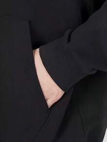 Men's Black Retro Hiking Pattern Hoodie With Rainbow Stripes And Vintage Outdoor Design - Casual Fit Pullover, Soft And Comfortable Fabric, Suitable For Casual Wear, Hiking, And Camping - Contains 80s Inspired Men's Fashion, Suitable For Plus Sizes - màu đen - Xem 5