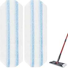 Mop Replacement Pads Compatible With O Cedar H2prO Flat Mop System,2 Pack Microfiber Mop Pad Refills For Ocedar H2prO Flat Mop,Washable And Reusable Mop Heads Replace For Hard Floor Deep Cleaning - 顏色A - 查看 1