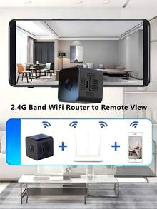 迷你方形摄像机 家庭安防摄像头 便携式隐藏式摄像机 1080P高清 红外夜视 无线WiFi摄像头 内置热点 循环录像 450mAh长效电池 仅支持2.4G网络 高清夜视 远程监控 运动检测 SD卡存储扩展 适用于家庭、车载、办公室等各种场景 室内外均可使用 在线