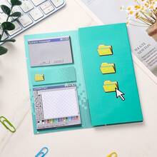 1 Set Vintage Computer Graphic Themed Sticky Notes, Includes 7 Computer Pattern Designs, Portable Student Memo Categorization Labels, Self-Adhesive & Reusable, Suitable For School, Office And Home, Perfect For Back To School Season And Vintage Stationery Enthusiasts - one-size - View 3