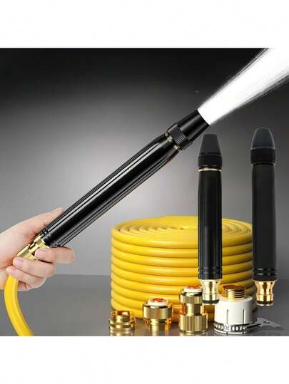 High Pressure Spray Nozzle (Plastic Material) - Direct Focused Water Jet, Suitable For Car Washing, Gardening, Yard, Driveway - Compatible With Hose Interface - Home, Garage, Lawn Care, Outdoor Cleaning Accessory, Ergonomic Handle Design, Durable, DIY Cleaning Tool