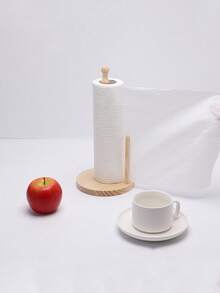 1Pc Wooden Paper Towel Holder,Kitchen Paper Towel Dispenser, Paper Towel Holder Countertop,Bamboo Paper Towel Roll Holder,Napkin Stand On The Desk,Kitchen Towel Rack,Tissue Rack For Kitchen,Dining Room,Restaurant,Plastic Wrap Holder,Table Top Items,Kitchen Storage,Organizer,Standard Roll Holder For Cabinet,Stand With Anti-Skid Base