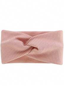 1pc Women's Simple Solid Color Elastic Knitted Sweatband, Versatile Twist Headband For Outdoor Sports, Fitness, Casual, Gift Hair Accessories Workout Hair Bands Autumn Winter Head Scarf Fall Head Band For Vacation Outfits Woman