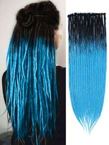 24 Inch Dreadlock Extensions Thick 1cm Single Ended Synthetic Dreads Extensions Hippie Style Fake Dreads 10 Strands SE Crochet Dreadlocks Extensions For Girls - Two-Tone - View 14