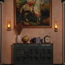 Wall Candle Sconce Set Of 2Gold Metal Wall Mount Candle HolderSpanish Baroque Hollow Carving WallMounting Sconces For Living Room Bathroom Dining Areas Hallways Decorations - 金色 - 查看 6