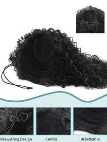 50cm Haargummi Lockige Synthetische Haarverlängerung, geeignet für den täglichen Gebrauch von Frauen