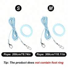 1pc Elastic Bird Leash, Parrot Flying Rope, Release Rope, Extension Leash With Wrist Strap, Lightweight & Non-Harmful, Pet Parrot Flying Combo Set (Excluding Leg Ring)