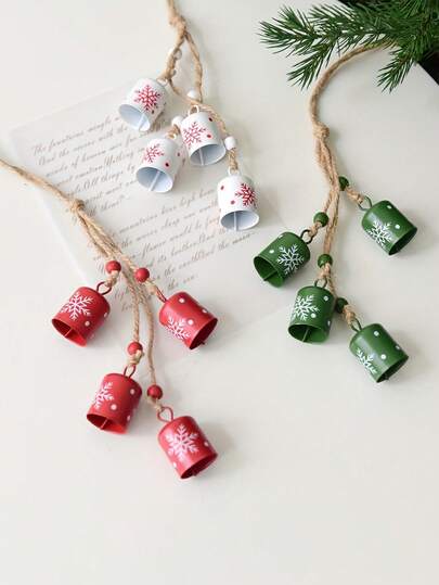 1pc Christmas Metal Jingle Bell Ornament Garland, Suitable For Wreaths, Home Decor, Tree Decoration, Outdoor Hanging, And Party Arrangement Christmas Decorations Room Decor Winter