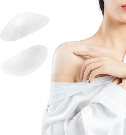 Sholder Pads Ultra Silicone Shoulder Pads Womens Clothing –Comfort And Posture With Natural,Secure Lightweight Design Formal, Casual And Active Wear.2 Skin Color