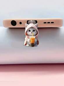 1pc Acrylic Dust Plug Compatible With Apple Lightning And Type-C Oval Interface - Multicolor - View 5