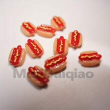 10 Mini Resin Hot Dog Figurines, Fake Hot Dog Toy House Decoration, Micro Landscape DIY Craft Ornaments, Suitable For Toy House Accessories, Miniature Toy House Accessories - 10個 - 查看 5