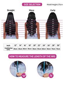 14 Inch Black Straight Human Blended Hair Bob Wigs 13x4 13x6 HD Transparent Lace Frontal Weaves Wigs 200% Density Pre Plucked Nature Hairline And Pre-Bleached Invisible Knots 4x4 Glueless Lace Front Wigs For Black Women - Natural & Black - View 12