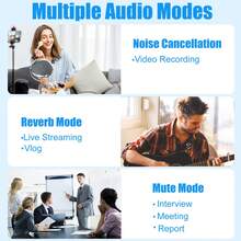 Wireless Lavalier Microphone Compatible With Iphone IPad TypeC Lapel Mics Plug-Play 2.4G Ultra-Low Delay Built-In Noise Reduction Chip 8H Working Time For Video Recording Interview Podcast Vlog - Black - View 6