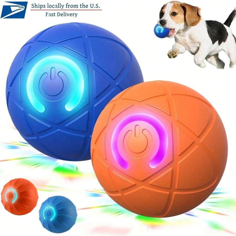 1Pcs Dog Ball, Interactive Dog Toys Dog Ball, [2025 Newly Upgraded] Durable Motion Activated Automatic Rolling Ball Toys, Self Moving Vibrating Smart Jumping Automatic Moving Bouncing And Rotating Balls For Pets, For Small/Medium, USB Rechargeable,Easy To Clean And Carry,Suitable For Both Indoor And Outdoor Use - 橘子花 - 查看 1