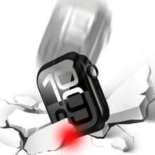 1pc Unisex Black TPU Full Coverage Ultra-Thin Protective Case, Anti-Drop Stylish Casual Screen Protector, Compatible With Apple Watch 38/40/41/42/44/45/S10 42/46/49mm, Compatible With Apple Watch Series Ultra/SE/10/9/8/7/6/5/4/3/2/1, Smartwatch Accessory