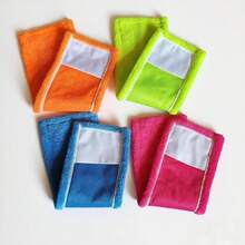 4个不同颜色的替换拖把头，包含拖把头和可折叠水桶，适用于客厅、卧室、浴室、厨房和卫生间。它们具有强效吸水和除尘能力，快干，抑制细菌滋生，并且易于组装、拆卸和清洗。 - 彩色 - 查看 19