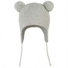 Cute Pom Pom Babys Winter Hat Infant Earflap Knit Warm Cap For Boys Girls Toddler Kids Thermal Lined Beanie