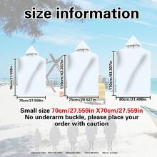 1 件可定制卡通图案，可穿戴连帽斗篷毛巾，柔软超细纤维，快干吸水，适合游泳、旅行、海滩浴室装饰秋季装饰海滩必需品返校浴巾适用于美容沙龙、酒店运动、家庭必需品、毛巾、皮肤护理 - 彩色 - 查看 8