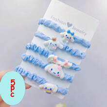 Sanrio 3pcs Sanrio Cartoon Hair Scrunchies/Headbands - Hello Kitty, My Melody, Black Cat, Cute & Sweet Hair Accessories Designed For Women, Suitable For Halloween, Christmas, Birthday, Gifts For Girlfriends, Couples, Friends