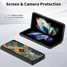 Floral, Animal And Galaxy Print Pattern Foldable Phone Case Compatible With Sam Galaxy Z Flip 3 4 5 6 7 Folding Case Design For Moto Razr 40 50 60 Ultra Cute Phone Case For Girl And Women - 藝術曼陀羅 - 查看 2