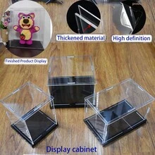 Vitrină/cutie acrilică de înaltă definiție, rezistentă la praf (mai multe dimensiuni disponibile + unelte de asamblare incluse), potrivită pentru figurine/blocuri de construcție/obiecte de colecție/suveniruri de sărbători/genți și încălțăminte pentru femei, vă rugăm să măsurați dimensiunea articolului înainte de a comanda (dimensiuni interne), panouri acrilice groase de înaltă definiție (grosime 0,08 in)