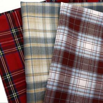59x19.68Inch Christmas Plaid Quilting Sewing Polyester Fabric For DIY Crafting Sewing Patchwork Holiday Decor Doll Accessories
