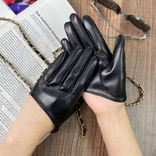 1 Pair Of Half-Palm Imitation Leather Gloves For Dance Performances, With A Simple Style And Imitation Leather Material For Half Palms. The Flexible Wrist Guard Design Helps With Dance Movements And Is A Special Accessory For Dance Performances