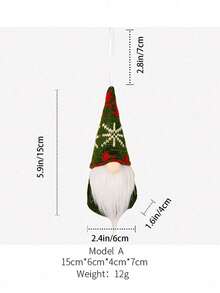 3件森林侏儒圣诞老人迷你娃娃圣诞树挂饰 - 掛件 - 查看 4