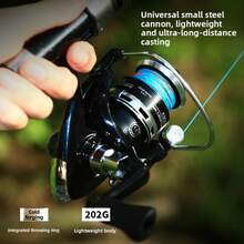 Outdoor Fishing Reel, Baitcast Reel, Black Baitcasting Reel, Semi-Metal Swing Arm, Sea Fishing, Pier Fishing, Long Distance Casting Fishing Reel - 4000-universal Cup - View 2