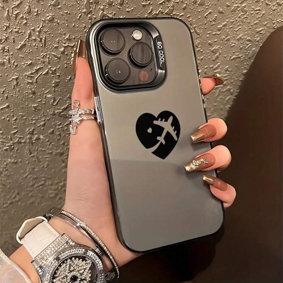 Funda de teléfono plana Simple Love compatible con 15/15 Plus/15 Pro/15 Pro Max, 14/14 Plus/14 Pro/14 Pro Max, 13/13 Pro/13 Pro Max, 12/12 Pro/12 Pro Max, 11/11 Pro/11 Pro Max, 7/8 Plus, XR/XS Max - Colores mixtos - Ver 1