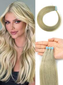 Mini Tape In Hair Extensions Human Hair Colored Invisible Tape In Human Hair Extensions Highlighted For Party Hair Accessories Human Hair Extensions Highlights Victoria Secret Wear And Go Glueless For Holiday Festival Halloween Christmas Essentials School Supplies Party Wedding,Daily ,For All People And Women Girl Bride
