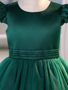 Girls' Halloween Princess Dress, Summer Dress, Children's Formal Dress, Girls' Puffy Summer Dress - Dark Green - View 4