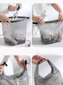 Large Capacity Drawstring Waterproof Stationery Bag, Toiletry Bag With Mesh, Multifunctional Handbag, Document Bag, Minimalist Large Capacity, Multipurpose Storage Box, School Supplies, Snacks - Rectangular Home Organization Box, Storage Container