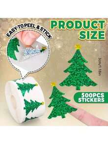 1 Roll, 500 Sheets Christmas Stickers, Perfect For DIY Gift Wrapping, Baking And Decoration, Box Sealing Stickers, Christmas Birthday Gift Decorations, Gift Box Decoration Bag Packaging Labels, Self-Adhesive Sealing Stickers,Christmas Decor,Partyfavor,Food Catering For Christmas