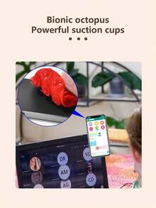 1个双面心形硅胶吸盘，可水洗手机硅胶吸盘，防滑固定吸盘手机支架，兼容、安卓手机，生日礼物，送给家人和朋友的手机支架 - 彩色 - 查看 5