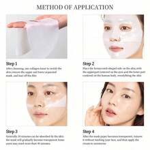 NEUZOJIT Collagen Face Mask – Hydrating & Anti-Aging Collagen Sheet Masks, Deep Hydration, Smooths Fine Lines, Overnight Face Mask For Radiant Skin, Pore Minimizing, Elasticity Improvement, Local Warehouse,Back To School - 粉色 - 查看 10