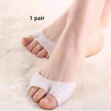 1 Pair/2 Pairs/3 Pairs Of White Honeycomb Breathable Silicone Protection Shoes For Protecting The Feet, Suitable For Both Men And Women In All Sizes.