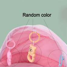 1 Cama plegable portátil anti-presión para bebés de color rosa, un viaje biológico para recién nacidos y bebés