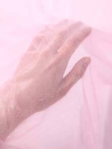 Bộ 1/5 khăn trải bàn voan màu hồng nhạt, vải voan tự may, đa năng dùng trang trí phòng tiệc cưới, khăn trải bàn trong suốt, trang trí sinh nhật, trang trí lễ cưới lãng mạn, khăn trải bàn. - Hồng - Xem 11