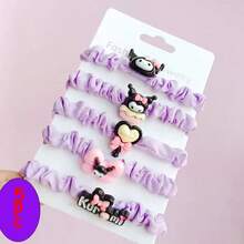 Sanrio 3pcs Sanrio Cartoon Hair Scrunchies/Headbands - Hello Kitty, My Melody, Black Cat, Cute & Sweet Hair Accessories Designed For Women, Suitable For Halloween, Christmas, Birthday, Gifts For Girlfriends, Couples, Friends