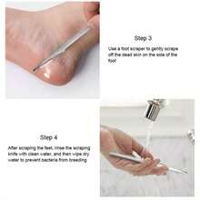 2/3pcs Stainless Steel Foot File Tool, Professional Foot Scraper Dead Skin Remover, Foot Care Tool For Men And Women
