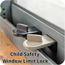 2pcs Door And Window Security Lock, Adjustable Sliding Sliding Window Door Anti-Theft Lock Plug, Anti-Theft Lock Wedge, Anti-Fall Function And Safety Lock Aluminum Alloy Safety Lock, - Grey - View 5