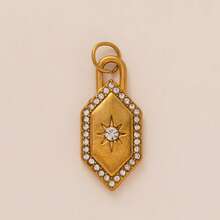 1件时尚精致INS不锈钢酒杯花鱼辣椒蝴蝶脸耳机DIY吊坠，镀18K金，不易氧化，适合情侣自由搭配 - 彩色 - 查看 21